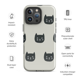 Tough iPhone Case in Black Cat - ALK DESIGNS