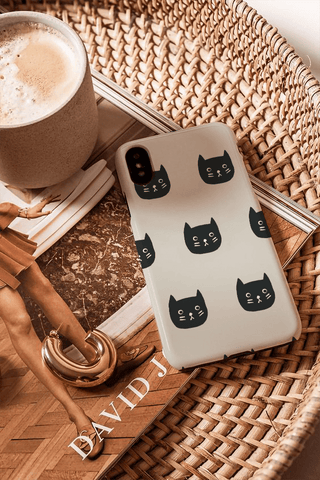 Tough iPhone Case in Black Cat - ALK DESIGNS