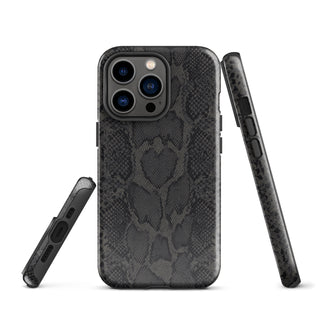 Tough iPhone Case in Black Python - ALK DESIGNS