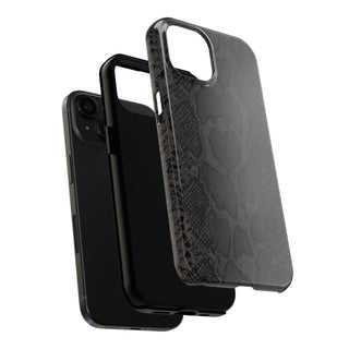 Tough iPhone Case in Black Python - ALK DESIGNS