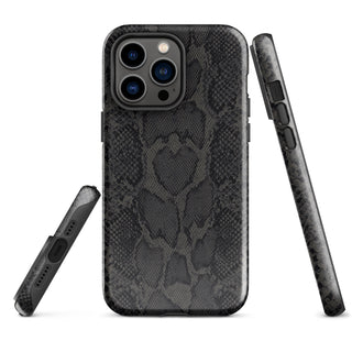 Tough iPhone Case in Black Python - ALK DESIGNS