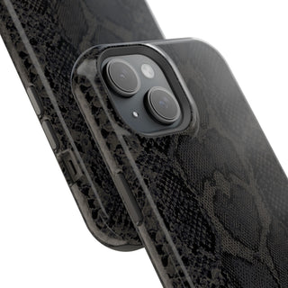 Tough iPhone Case in Black Python - ALK DESIGNS