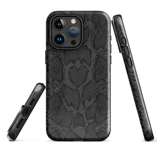 Tough iPhone Case in Black Python - ALK DESIGNS