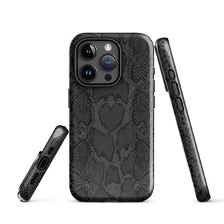 Tough iPhone Case in Black Python - ALK DESIGNS