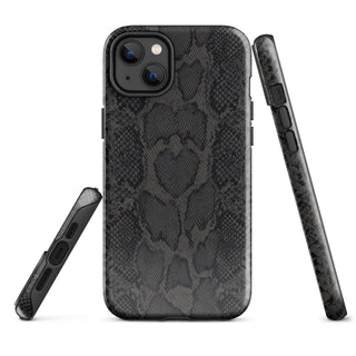 Tough iPhone Case in Black Python - ALK DESIGNS