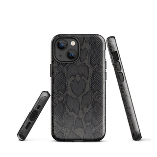 Tough iPhone Case in Black Python - ALK DESIGNS