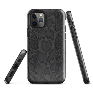 Tough iPhone Case in Black Python - ALK DESIGNS