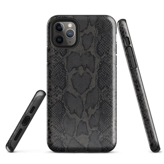 Tough iPhone Case in Black Python - ALK DESIGNS