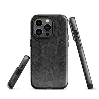 Tough iPhone Case in Black Python - ALK DESIGNS