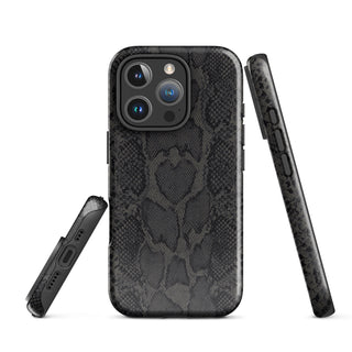 Tough iPhone Case in Black Python - ALK DESIGNS