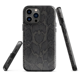 Tough iPhone Case in Black Python - ALK DESIGNS