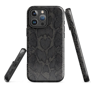 Tough iPhone Case in Black Python - ALK DESIGNS