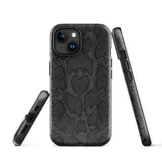 Tough iPhone Case in Black Python - ALK DESIGNS