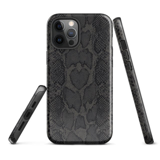 Tough iPhone Case in Black Python - ALK DESIGNS