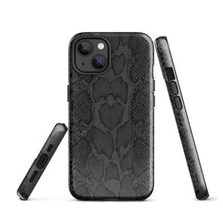 Tough iPhone Case in Black Python - ALK DESIGNS