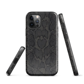 Tough iPhone Case in Black Python - ALK DESIGNS