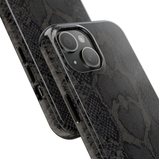 Tough iPhone Case in Black Python - ALK DESIGNS