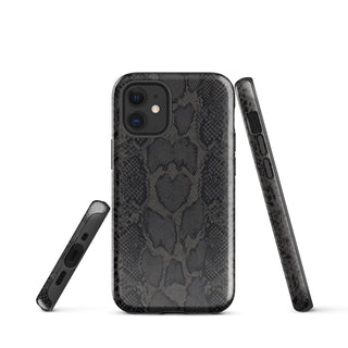 Tough iPhone Case in Black Python - ALK DESIGNS