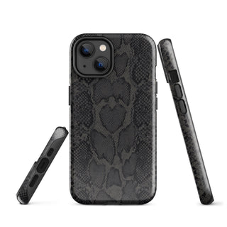 Tough iPhone Case in Black Python - ALK DESIGNS