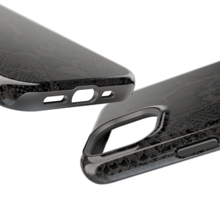 Tough iPhone Case in Black Python - ALK DESIGNS