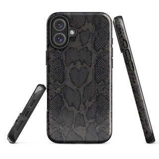 Tough iPhone Case in Black Python - ALK DESIGNS