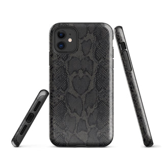 Tough iPhone Case in Black Python - ALK DESIGNS