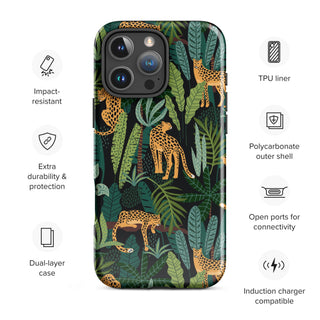 Tough iPhone Case in Cat Jungle - ALK DESIGNS