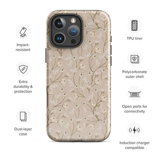 Tough iPhone Case in Delicate Flower - ALK DESIGNS